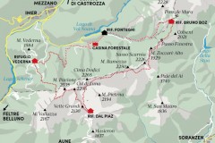 Cartina del percorso ad anello La via del Confine Pacifico